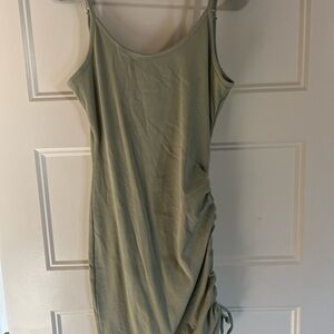 Sage Green Ruched Dress Size Small